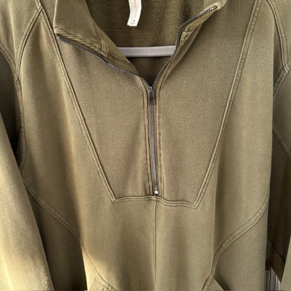 Daily Practice Sweatshirt Dress,  Green/Olive, Medium - Picture 3 of 8
